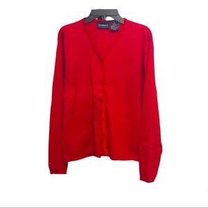 Liz Claiborne Vibrant Red Women Cardigan